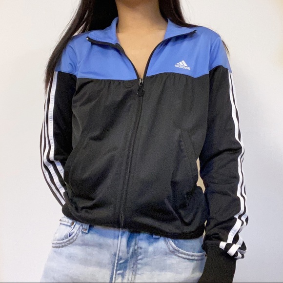 Black and purple adidas track jacket - Picture 3 of 3